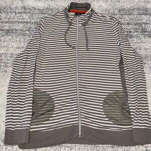 ORLY Striped Hoodie Sweater – Medium